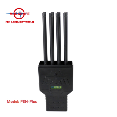 8 Bands Portable Phone Signal Jammer 50M Jamming Distance For WiFi GPS