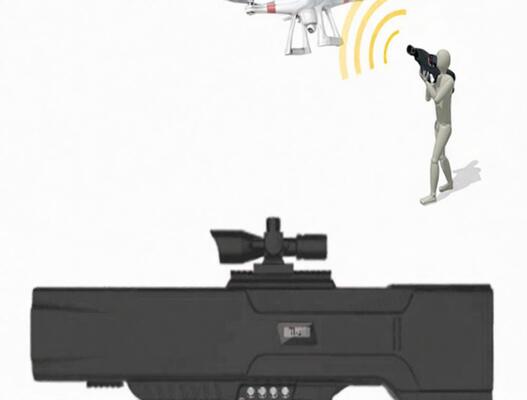 ซื้อ แบตเตอรี่ลิเธียม 55W Drone Signal Jammer 800-1000m สำหรับ WiFi 2.4GHz 5.8GHz GPSL1 online manufacture