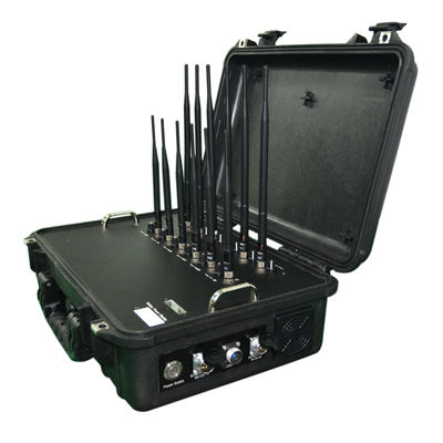 ซื้อ 12 เสาอากาศ Jammer สัญญาณแบบพกพา 10-80 ม. 2/3/4G 86W สัญญาณ GPS Jammers online manufacture