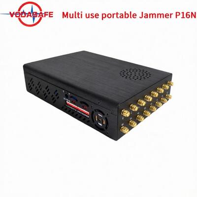 ซื้อ ตัวบล็อกสัญญาณแบบพกพาแบตเตอรี่ลิเธียม 25m 12000mAh 16 เสาอากาศ Black Shell online manufacture
