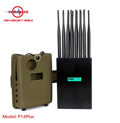 14 Watts High Output Power Mobile Phone Signal Jammer Jamming Range 25 Meters